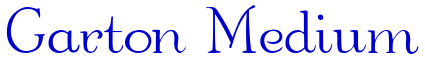 Garton Medium 字体